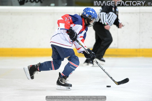 2014-10-11 Aosta-Hockey Milano Rossoblu U14 0541 Diego Calabresi